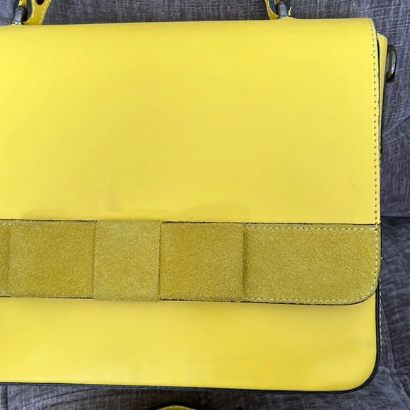 🇮🇹Italian leather & suede satchel w/strap🇮🇹 - Picture 4 of 13